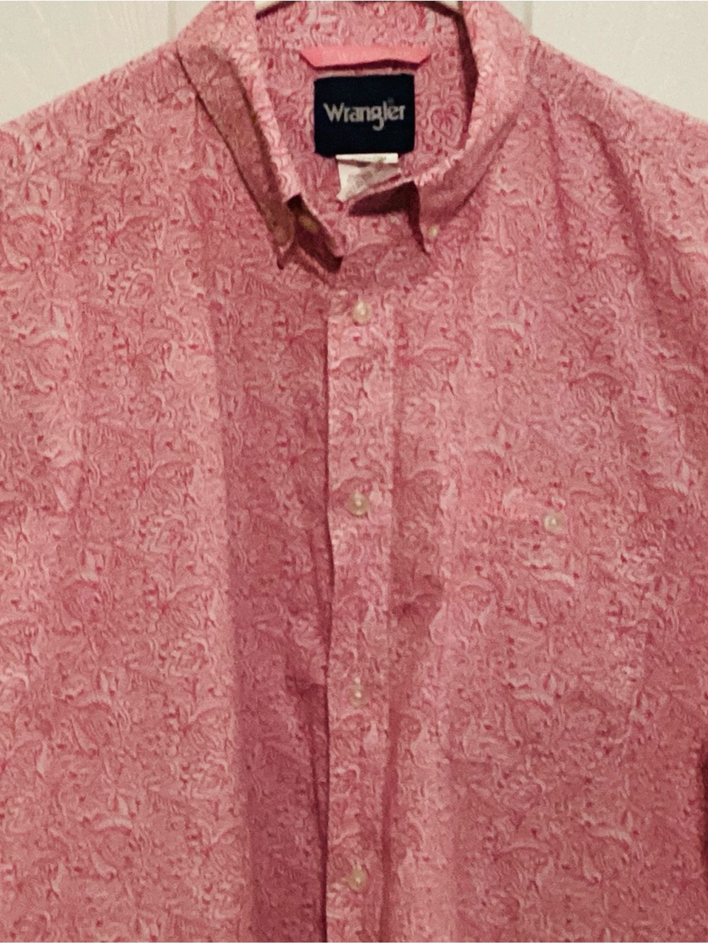 Wrangler Pink Paisley Casual Button-Down Shirt